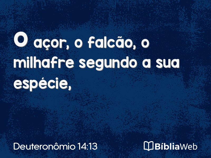 Deuteronômio 14:13 em imagem para compartilhar