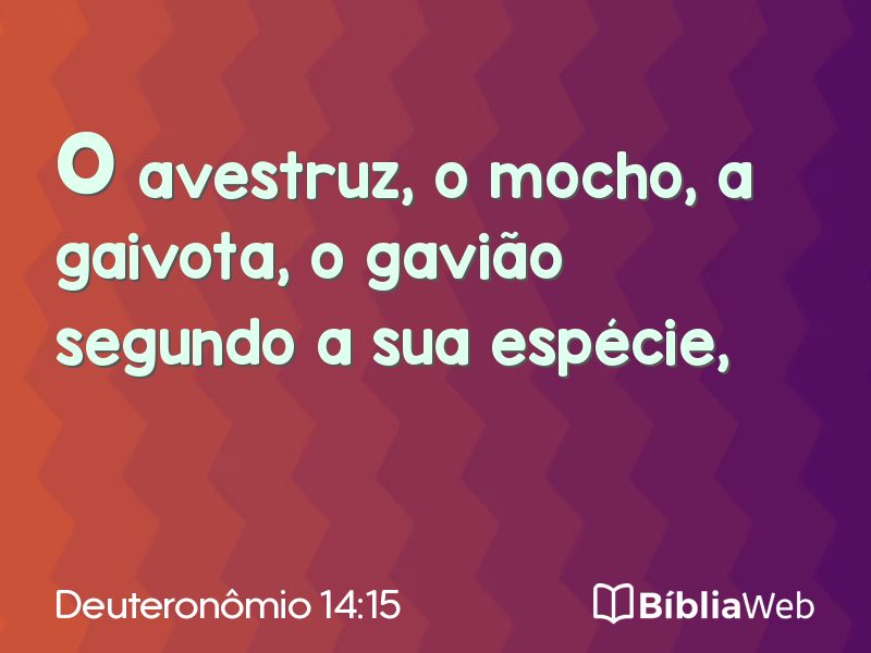 Deuteronômio 14:15 em imagem para compartilhar