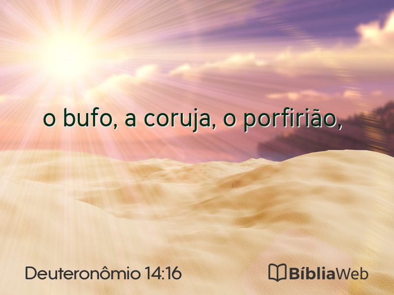 Deuteronômio 14:16 em imagem para compartilhar