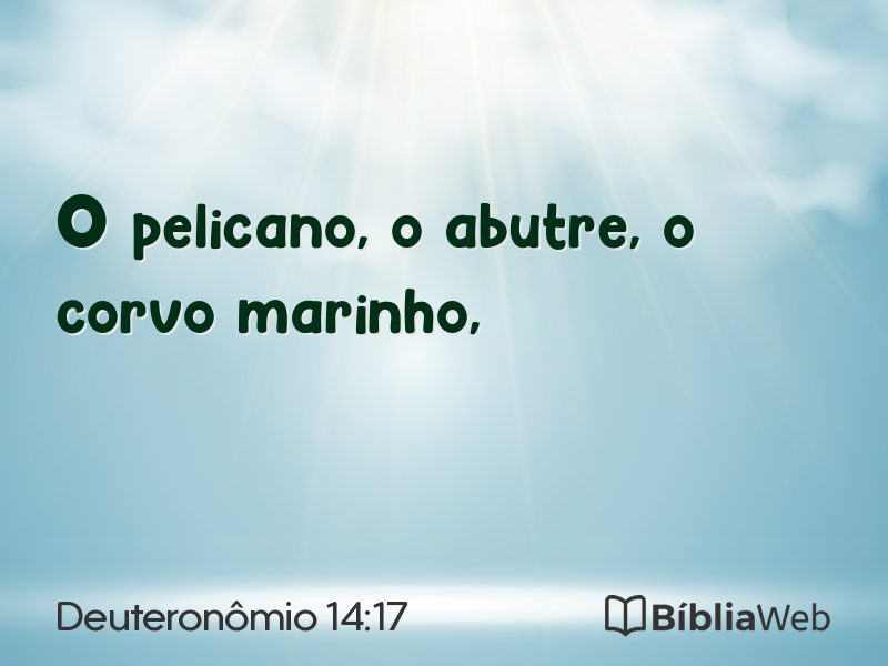 Deuteronômio 14:17 em imagem para compartilhar