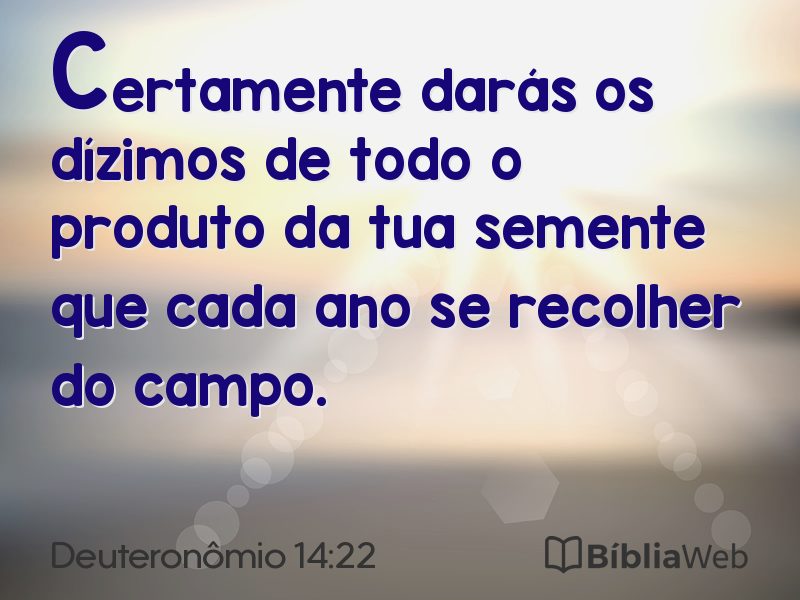 Deuteronômio 14:22 em imagem para compartilhar