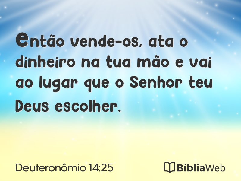 Deuteronômio 14:25 em imagem para compartilhar