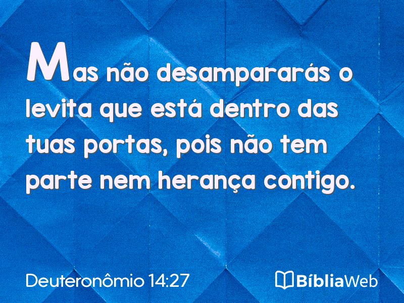 Deuteronômio 14:27 em imagem para compartilhar