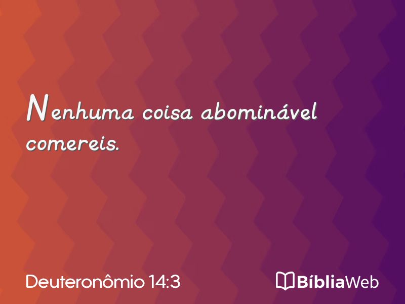 Deuteronômio 14:3 em imagem para compartilhar