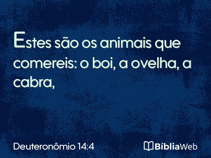 Deuteronômio 14:4 em imagem para compartilhar