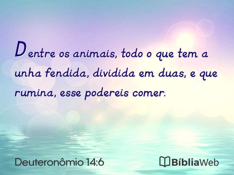 Deuteronômio 14:6 em imagem para compartilhar