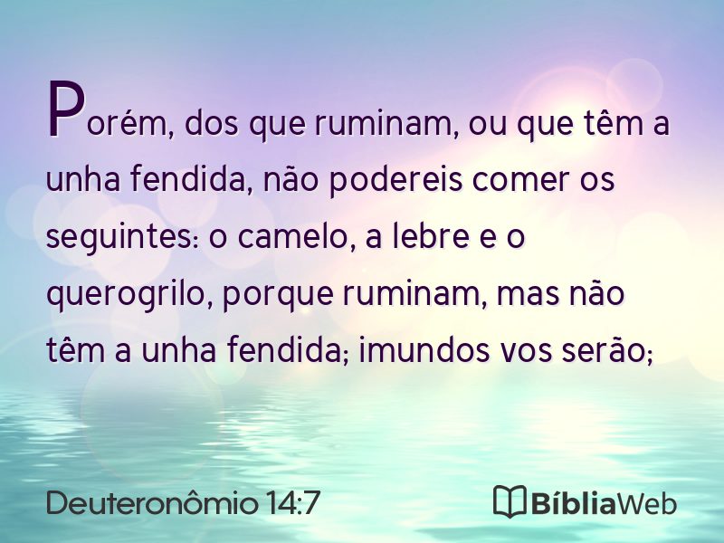 Deuteronômio 14:7 em imagem para compartilhar