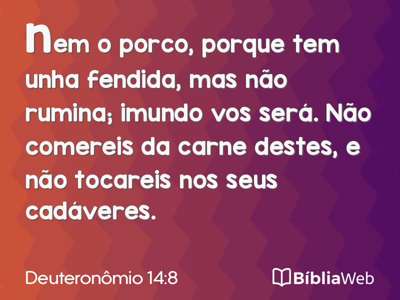 Deuteronômio 14:8 em imagem para compartilhar