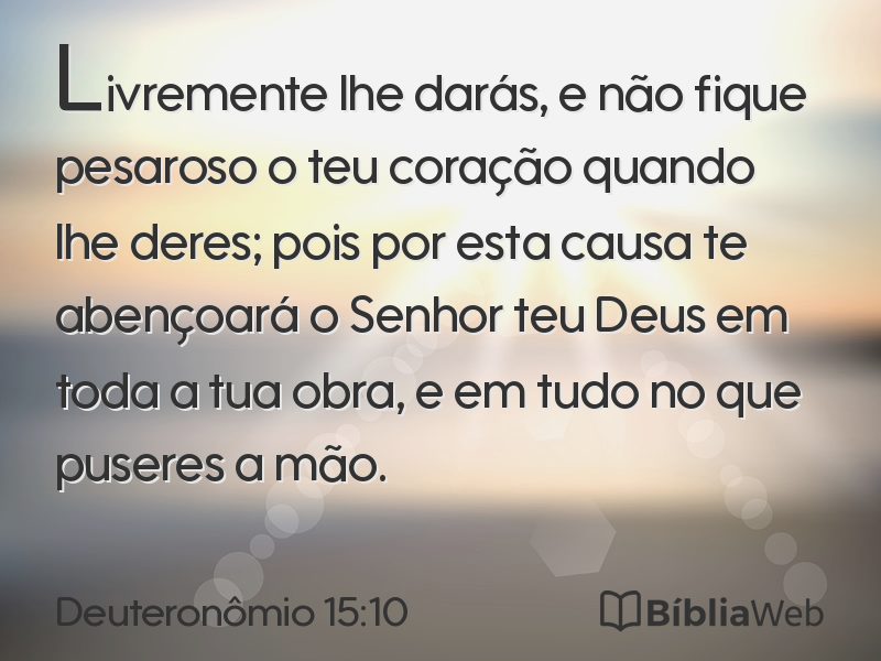 Deuteronômio 15:10 em imagem para compartilhar