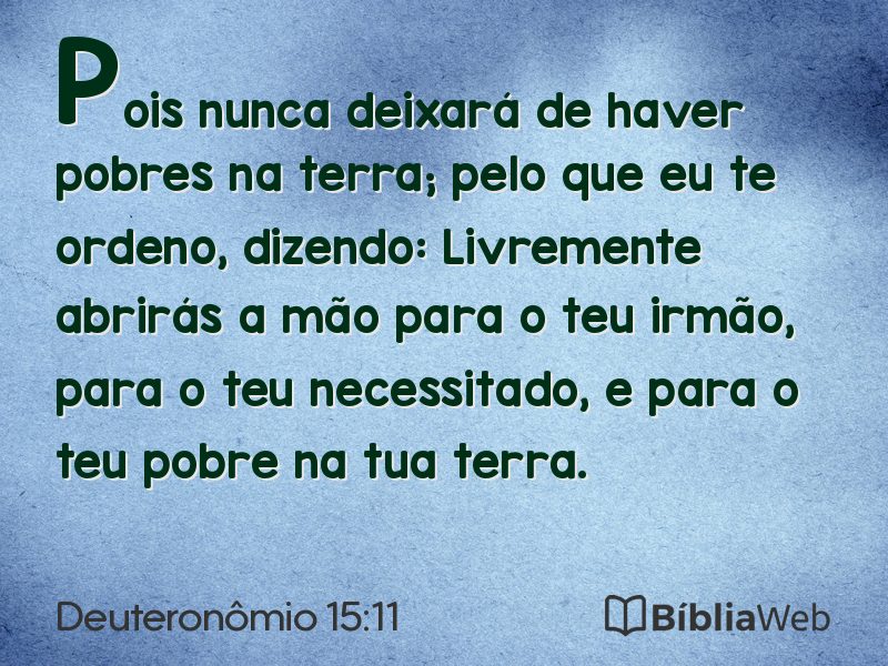 Deuteronômio 15:11 em imagem para compartilhar
