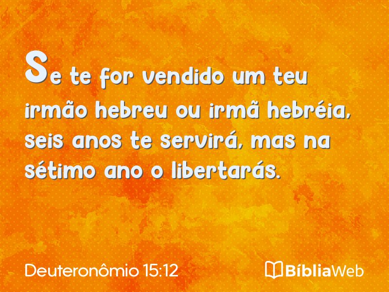 Deuteronômio 15:12 em imagem para compartilhar