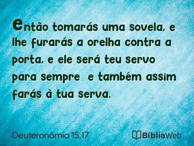 Deuteronômio 15:17 em imagem para compartilhar