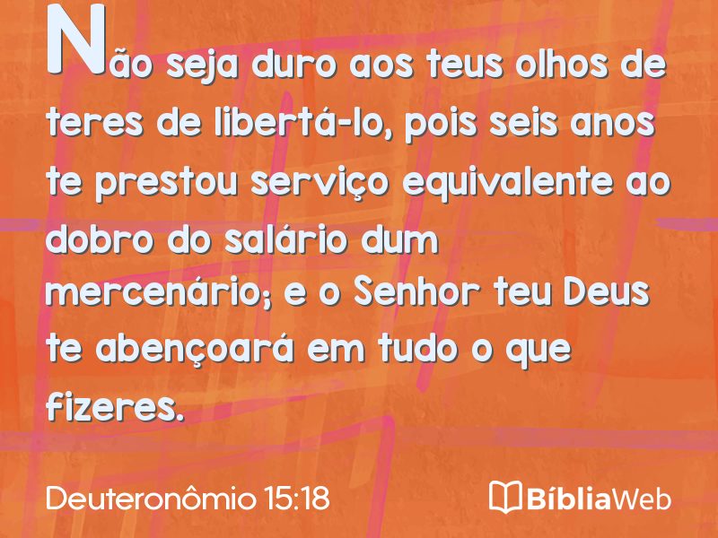 Deuteronômio 15:18 em imagem para compartilhar
