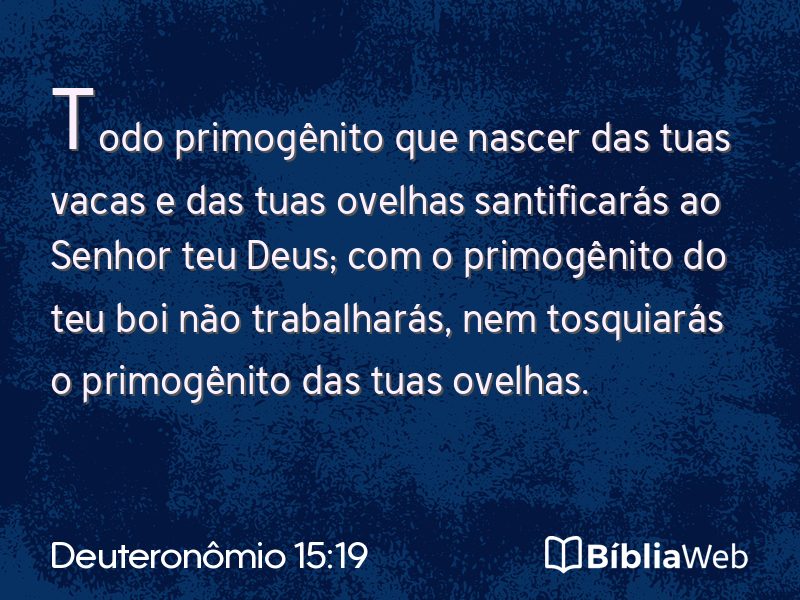 Deuteronômio 15:19 em imagem para compartilhar