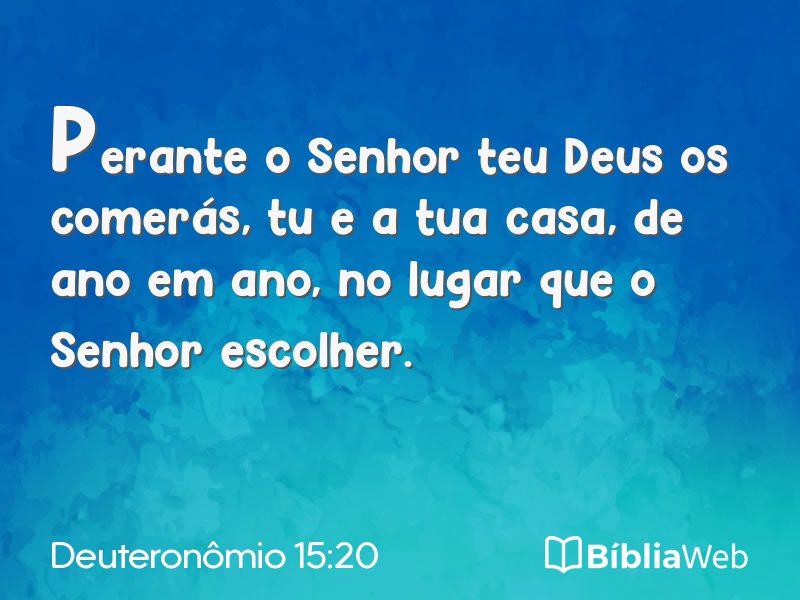 Deuteronômio 15:20 em imagem para compartilhar