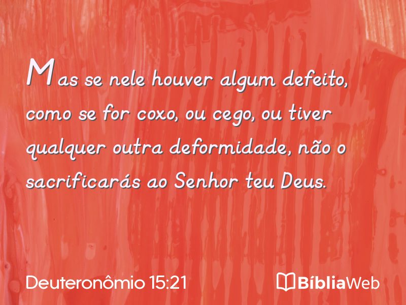 Deuteronômio 15:21 em imagem para compartilhar