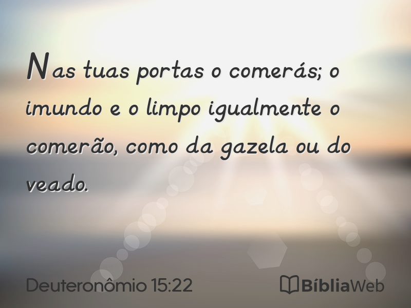 Deuteronômio 15:22 em imagem para compartilhar