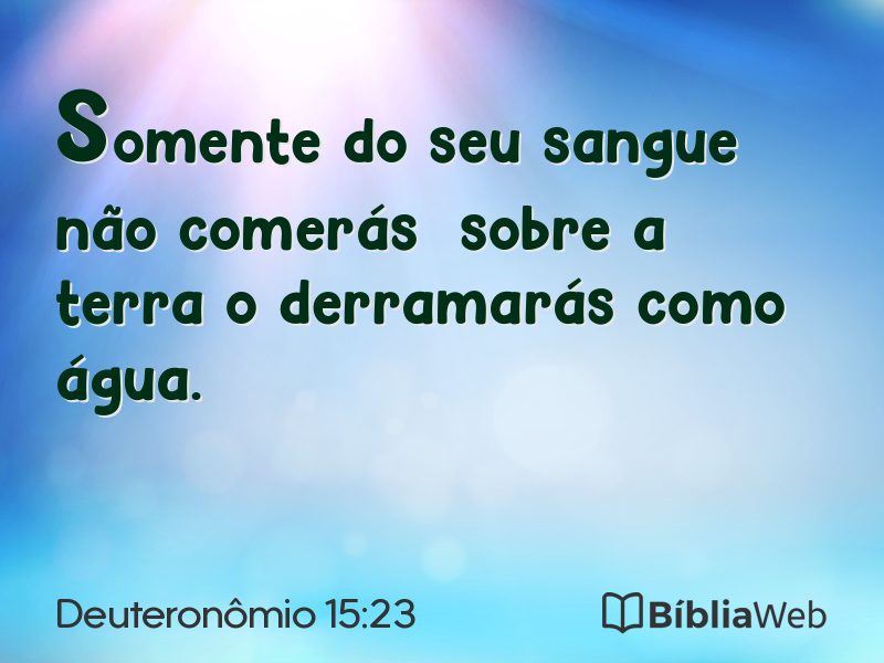 Deuteronômio 15:23 em imagem para compartilhar