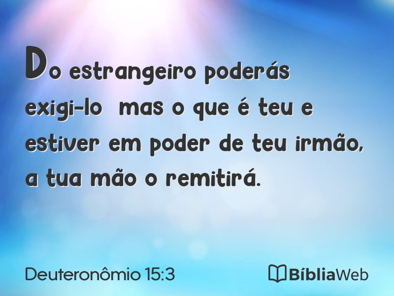 Deuteronômio 15:3 em imagem para compartilhar