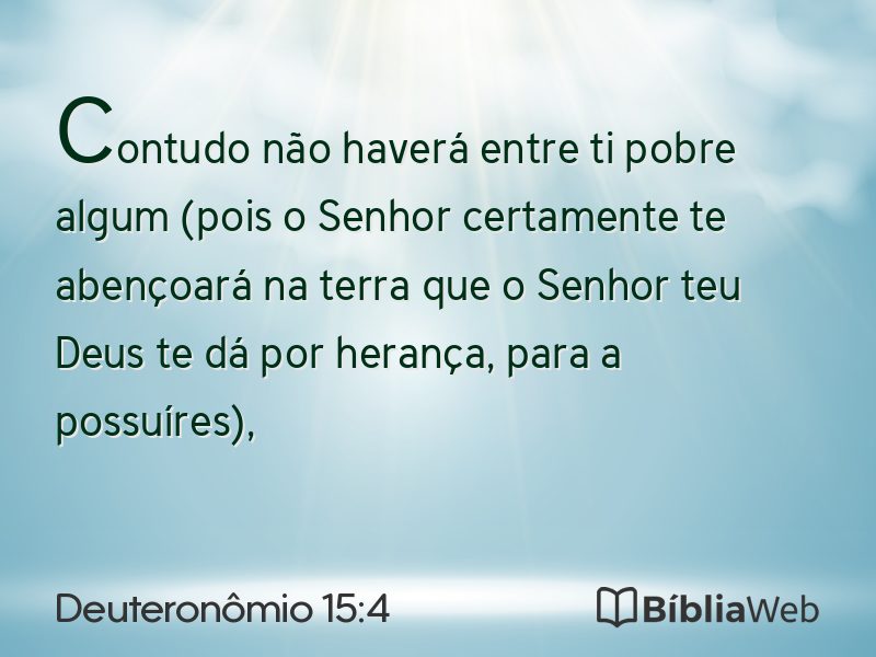 Deuteronômio 15:4 em imagem para compartilhar