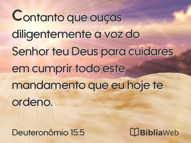 Deuteronômio 15:5 em imagem para compartilhar
