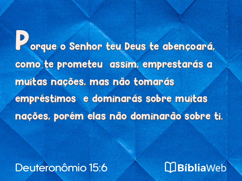 Deuteronômio 15:6 em imagem para compartilhar