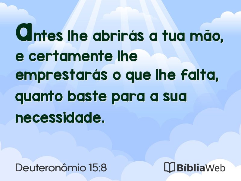 Deuteronômio 15:8 em imagem para compartilhar