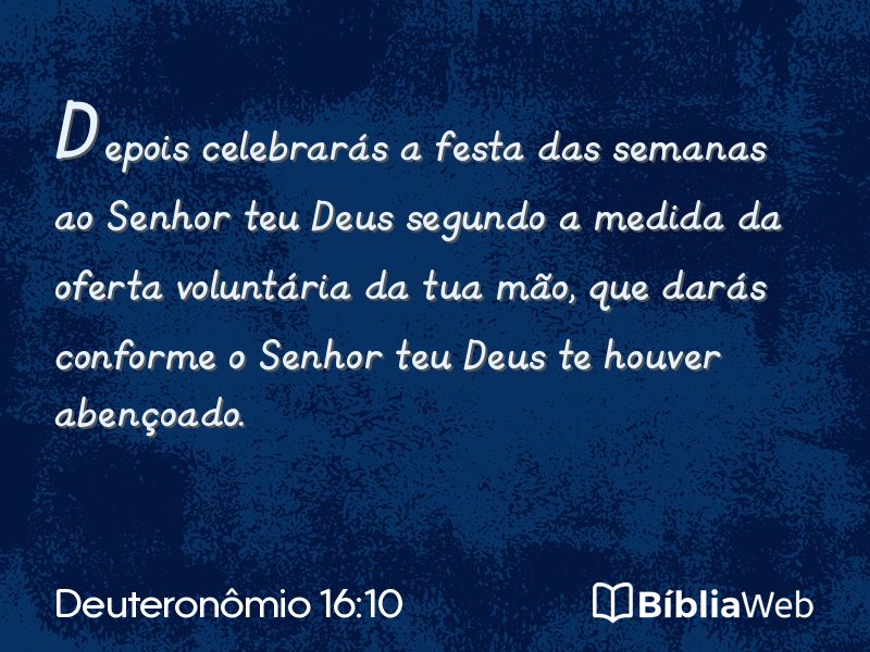 Deuteronômio 16:10 em imagem para compartilhar