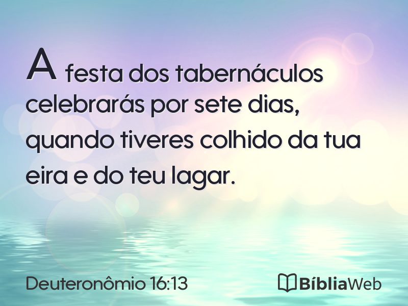 Deuteronômio 16:13 em imagem para compartilhar