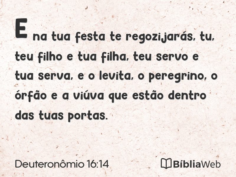 Deuteronômio 16:14 em imagem para compartilhar