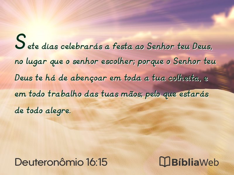 Deuteronômio 16:15 em imagem para compartilhar