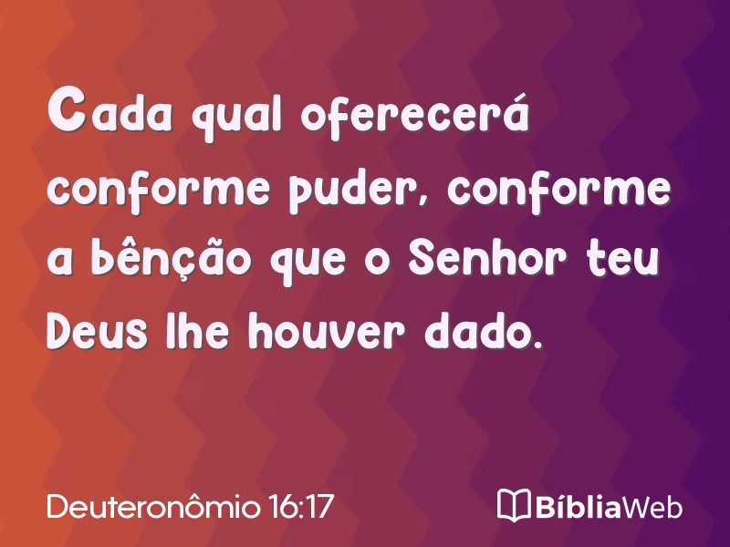 Deuteronômio 16:17 em imagem para compartilhar