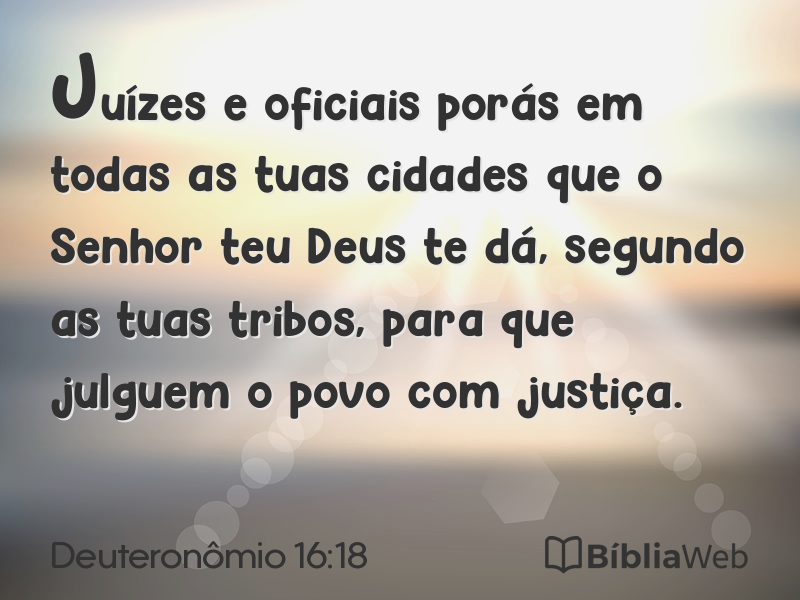 Deuteronômio 16:18 em imagem para compartilhar