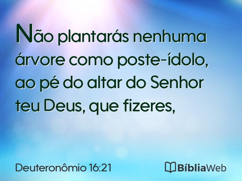 Deuteronômio 16:21 em imagem para compartilhar