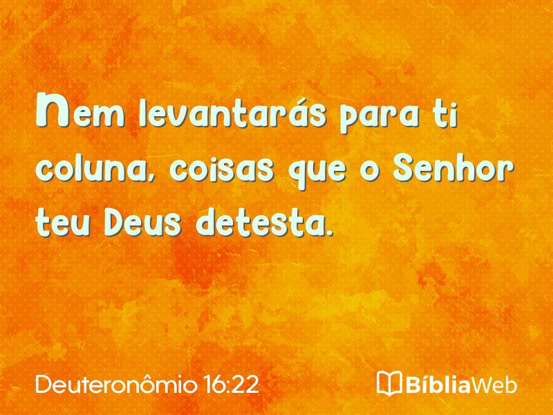 Deuteronômio 16:22 em imagem para compartilhar