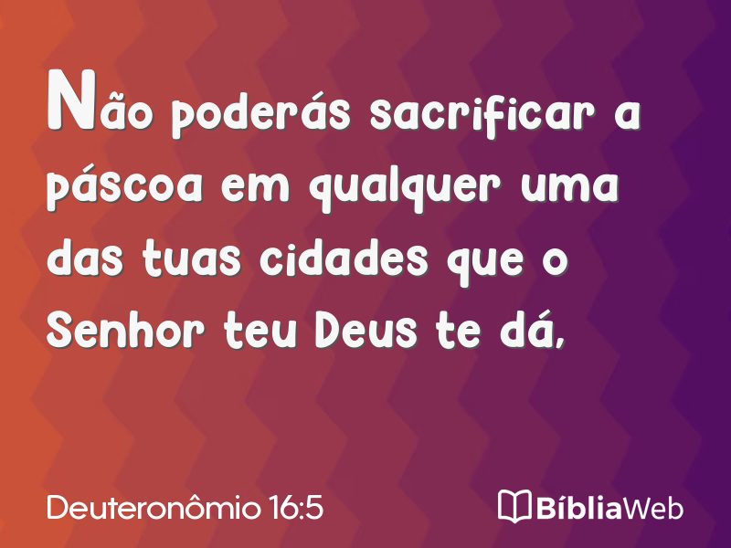 Deuteronômio 16:5 em imagem para compartilhar