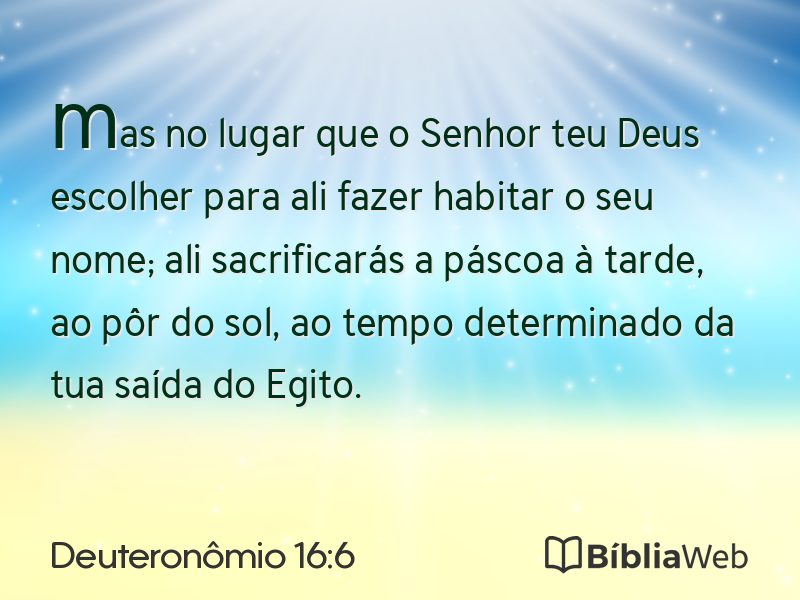 Deuteronômio 16:6 em imagem para compartilhar