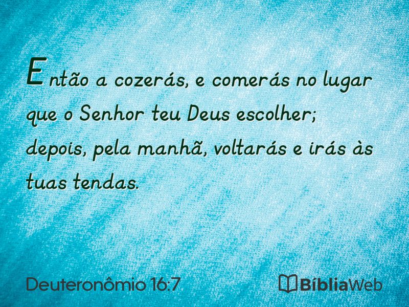 Deuteronômio 16:7 em imagem para compartilhar