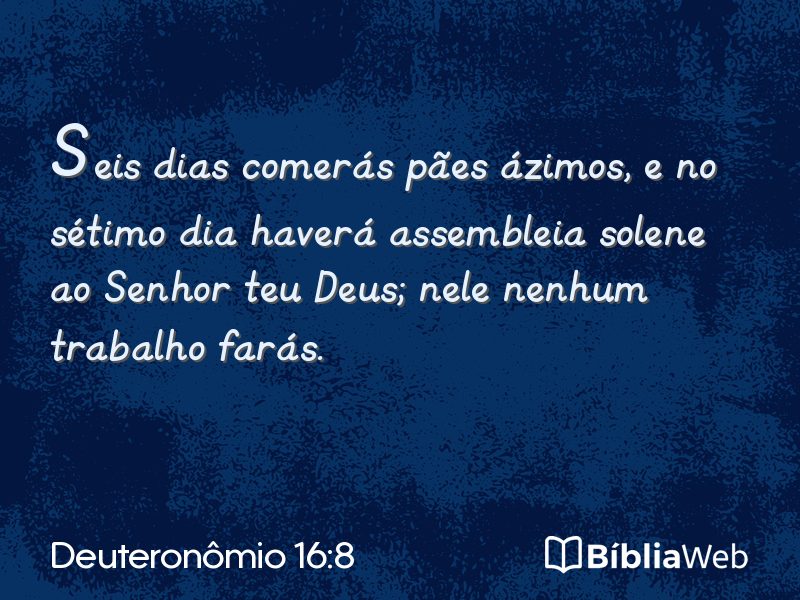 Deuteronômio 16:8 em imagem para compartilhar