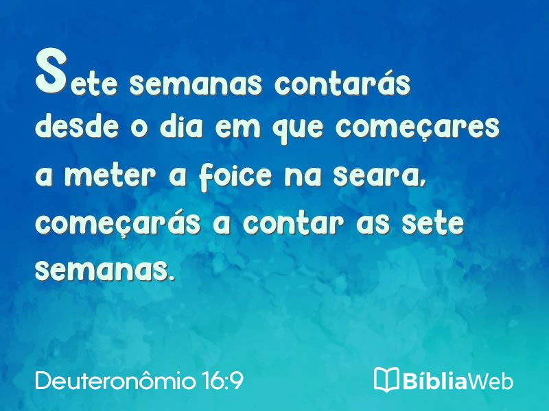 Deuteronômio 16:9 em imagem para compartilhar