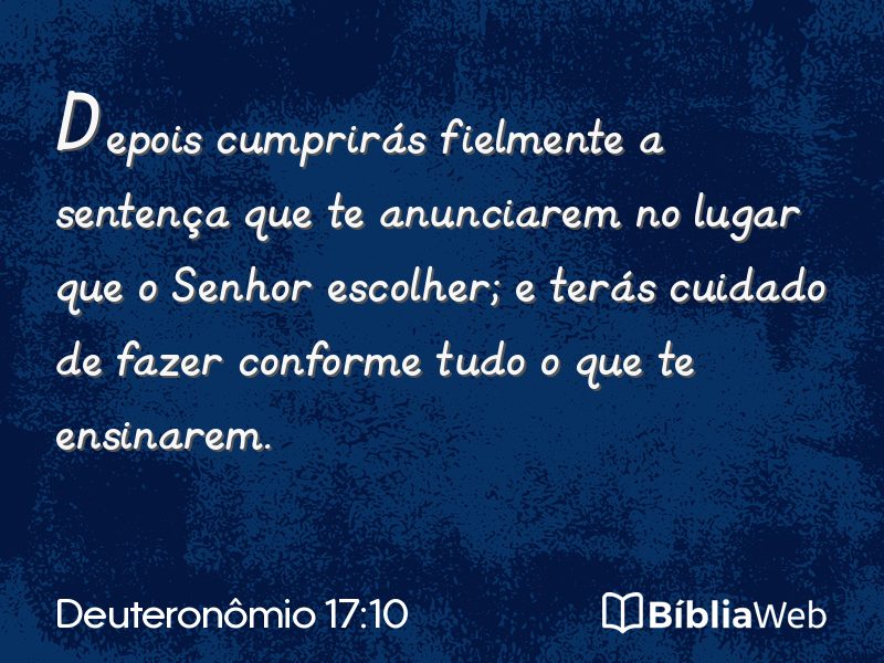 Deuteronômio 17:10 em imagem para compartilhar