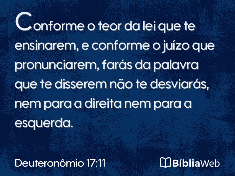 Deuteronômio 17:11 em imagem para compartilhar