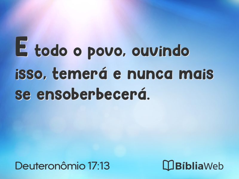 Deuteronômio 17:13 em imagem para compartilhar