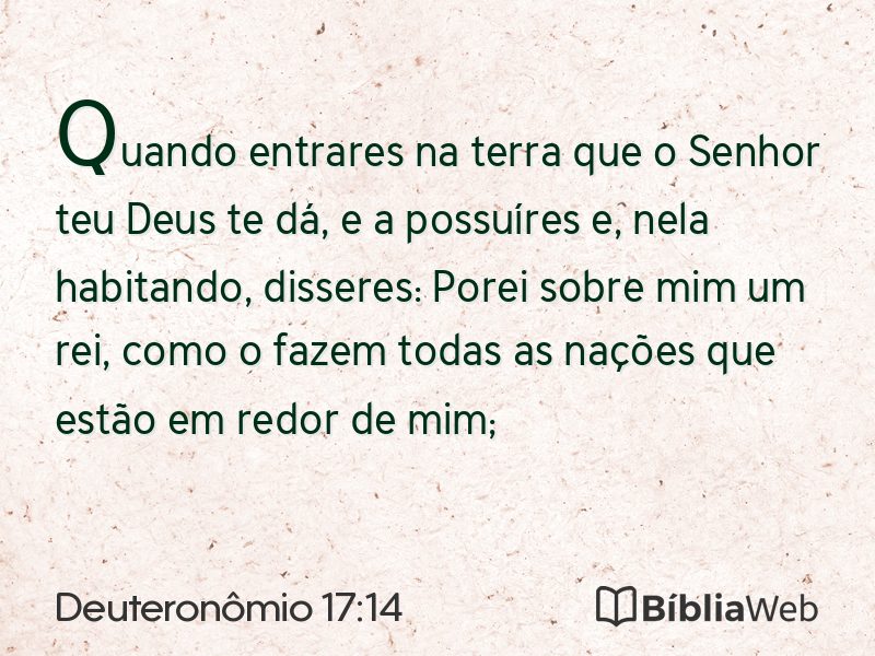 Deuteronômio 17:14 em imagem para compartilhar