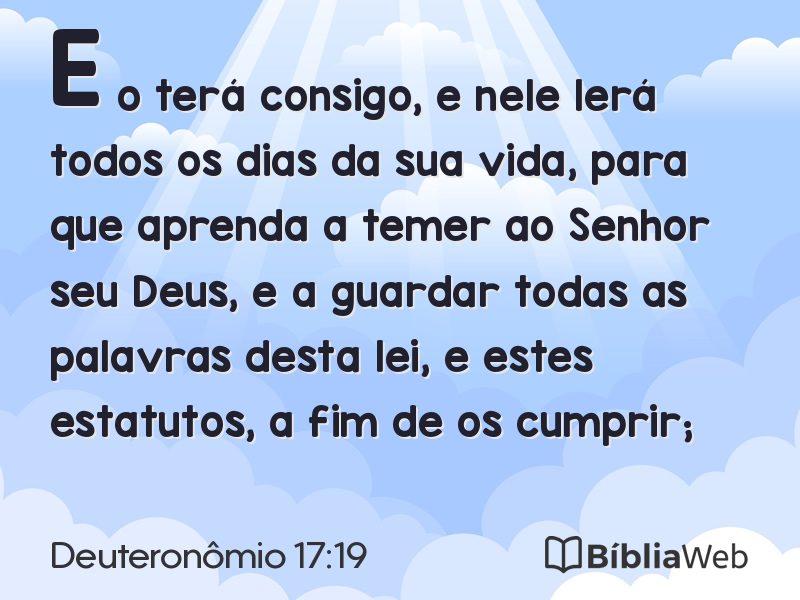 Deuteronômio 17:19 em imagem para compartilhar