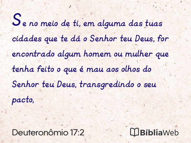 Deuteronômio 17:2 em imagem para compartilhar