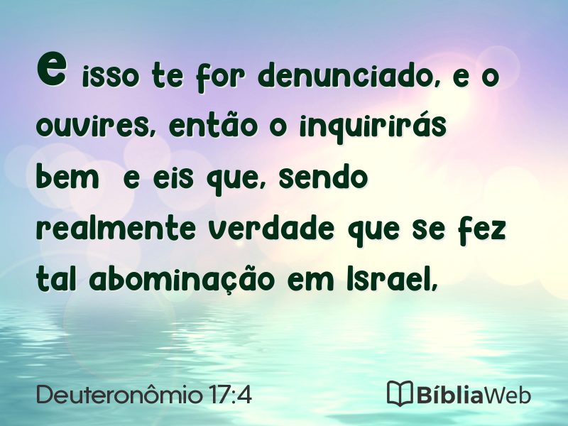 Deuteronômio 17:4 em imagem para compartilhar
