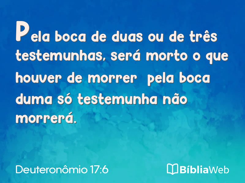 Deuteronômio 17:6 em imagem para compartilhar