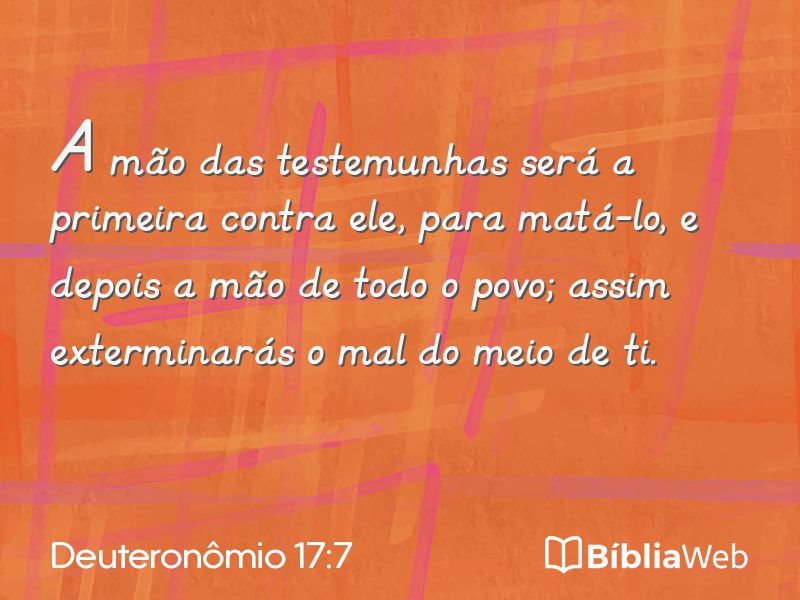 Deuteronômio 17:7 em imagem para compartilhar
