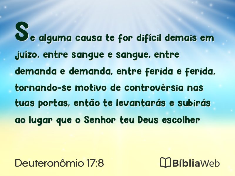 Deuteronômio 17:8 em imagem para compartilhar
